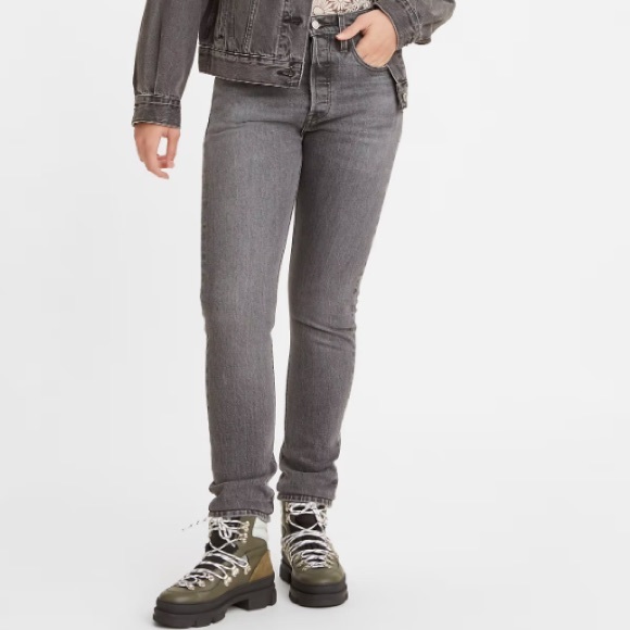 Levi’s 501 S Skinny Dark Gray Denim Jeans Size 31 - Picture 11 of 13